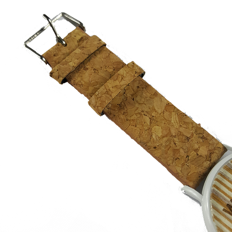 Stripes - Wooden Watch With Cork Strap