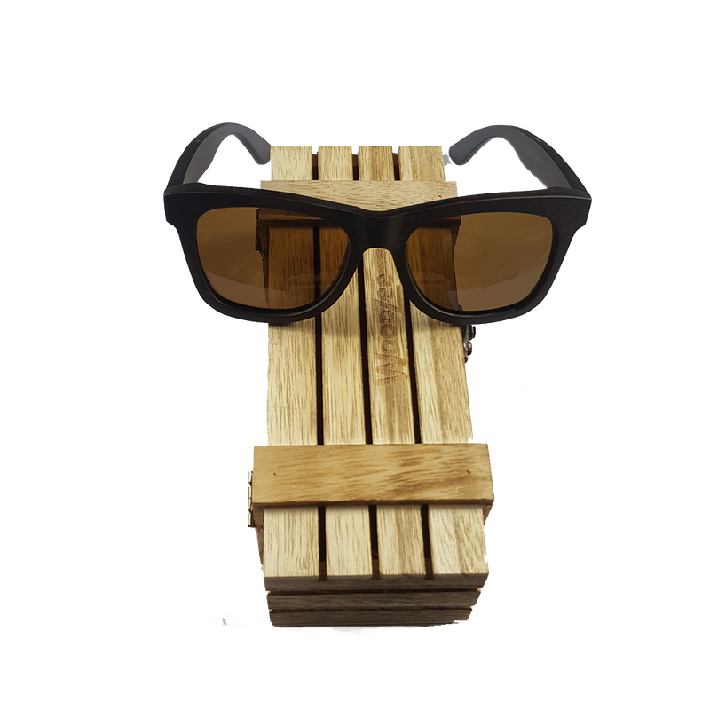Ebony Sunglasses Brown - Wooden Ebony Sunglasses With Polarized Brown Lenses
