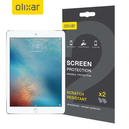 Olixar iPad Pro 9.7" Film Screen Protector 2 Pack (2016, 1st Gen, )