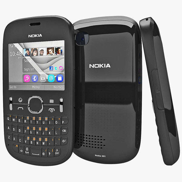 Nokia Asha 201 Single Sim ( Black, Local Stock)