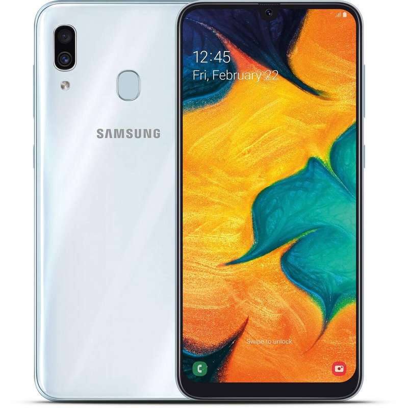 Samsung Galaxy A30 (64GB, White, Single sim, Local Stock)