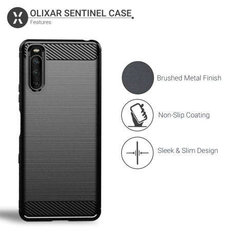 Olixar Sentinel Sony Xperia 1 III Case & Glass Screen Protector (Black, In Stock Import)