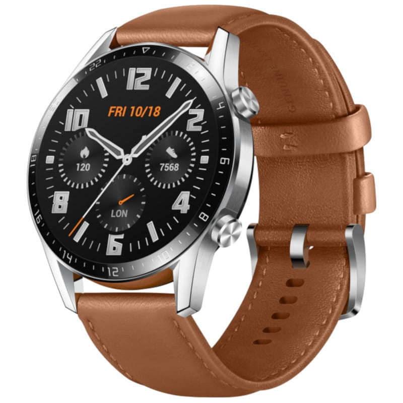 Huawei Watch GT 2 Classic (46mm, Brown Leather, Bluetooth, Special Import)