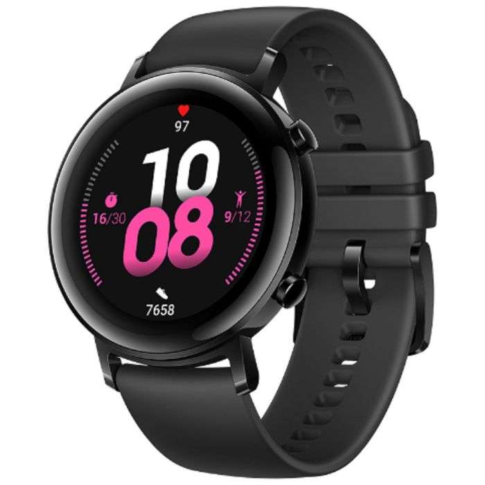 Huawei Watch GT2 Sport (Bluetooth, 42mm, Black Silicone Strap, Special Import)