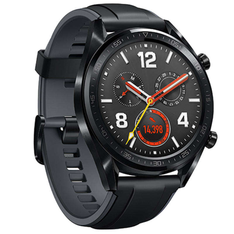 Huawei Watch GT Sport (Bluetooth, Black Silicone, 46mm, Special Import)