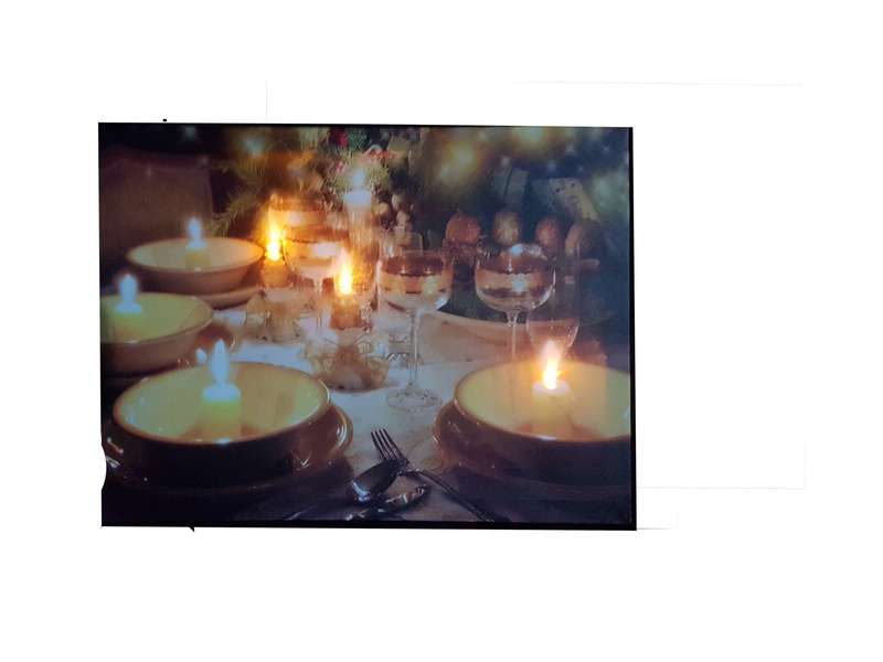 Light Up Painting With Candles & Wine Design - 101B