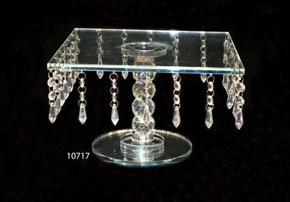 Cake Stand : Crystal Square Cake Stand Large Size - 10717