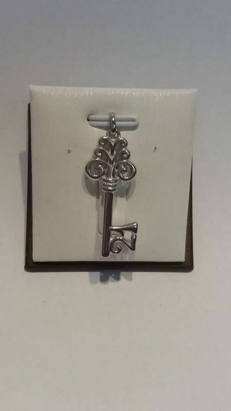Sterling Silver 21st key pendant