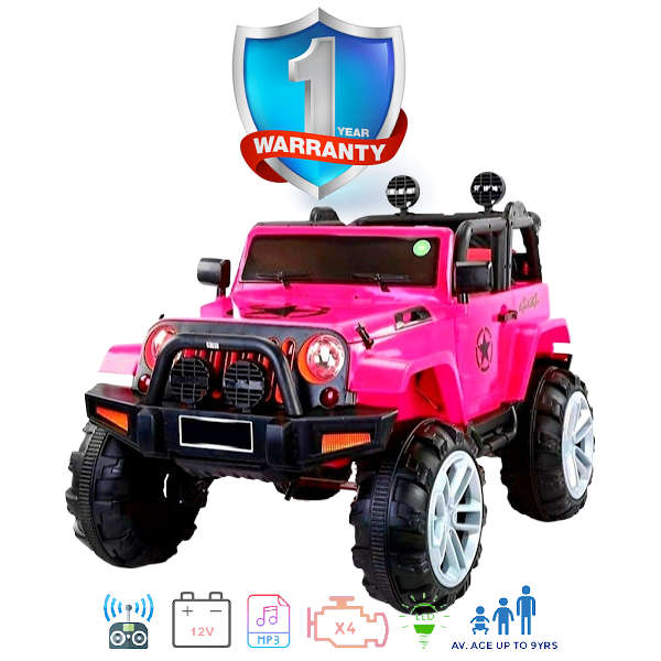 Kids Electric Ride On Car Jeep Large 4X4 - Pink
