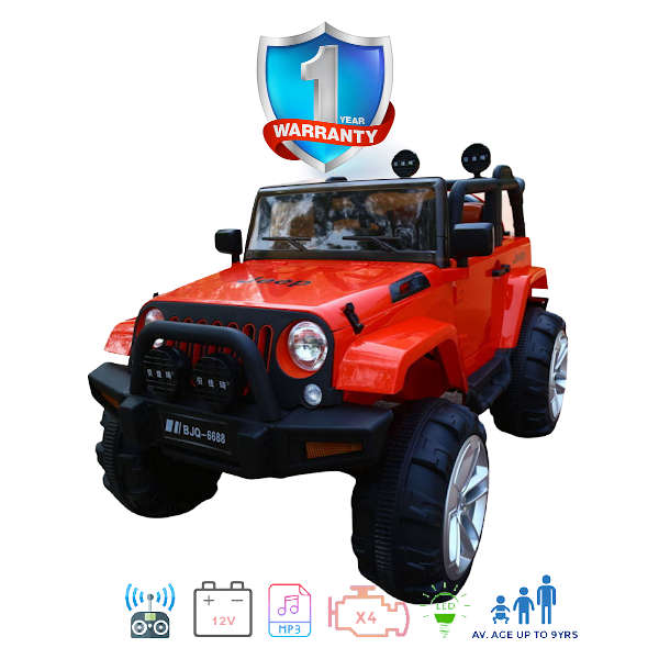 Kids Electric Ride On Car Jeep Large 4X4 - Red
