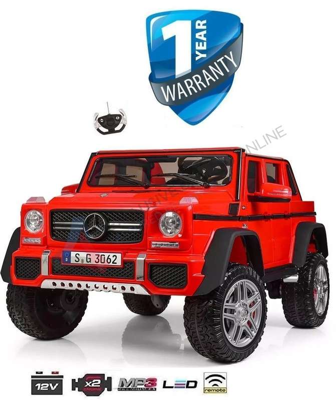 Kids Electric Ride On Merc Style XL G650 AMG 4X4 - Red