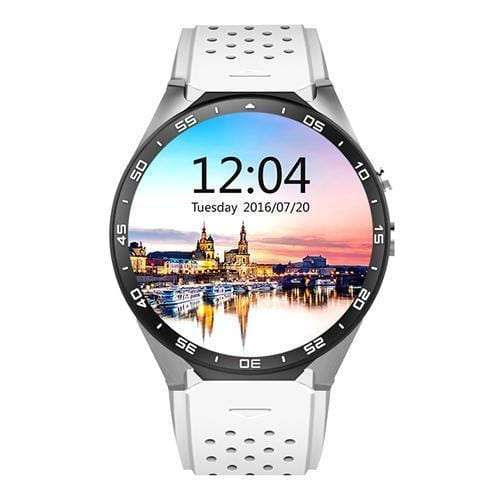 KW88 Kingwear Bluetooth Smartwatch/Phone for IOS & Android Devices - White