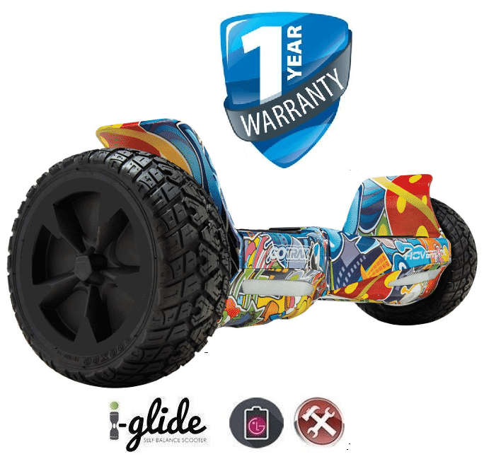 NEW Hoverboard iGlide V4 8.5" APP Enabled Bluetooth Off-Road - Cartoon Graffiti
