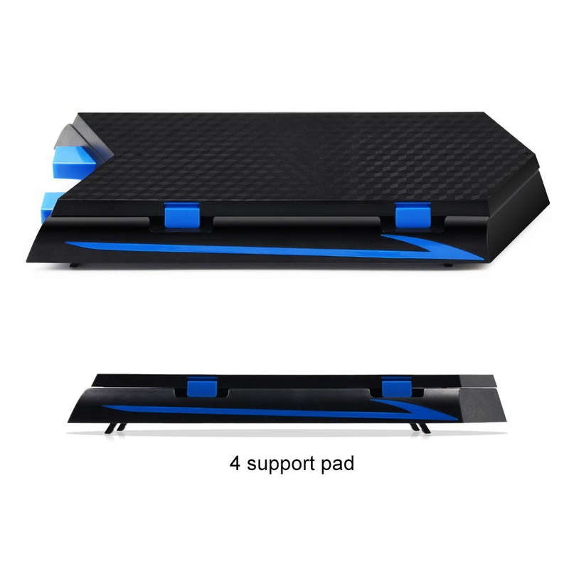 Kootek PS4 Vertical Stand with Cooling Fan Charger Multifunctional PlayStation 4 Console Cooler D...