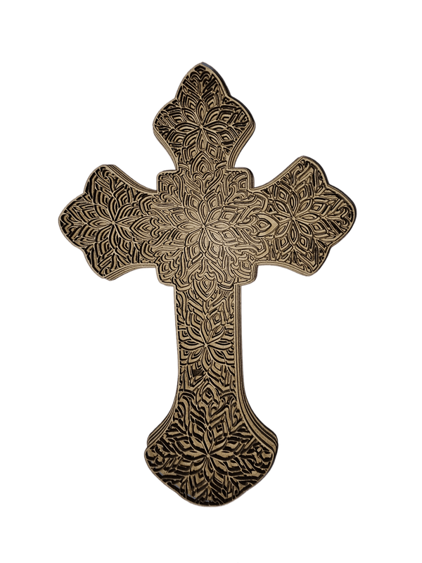 Multi-Layered MDF Cross with Rounded End (4 Layers)
