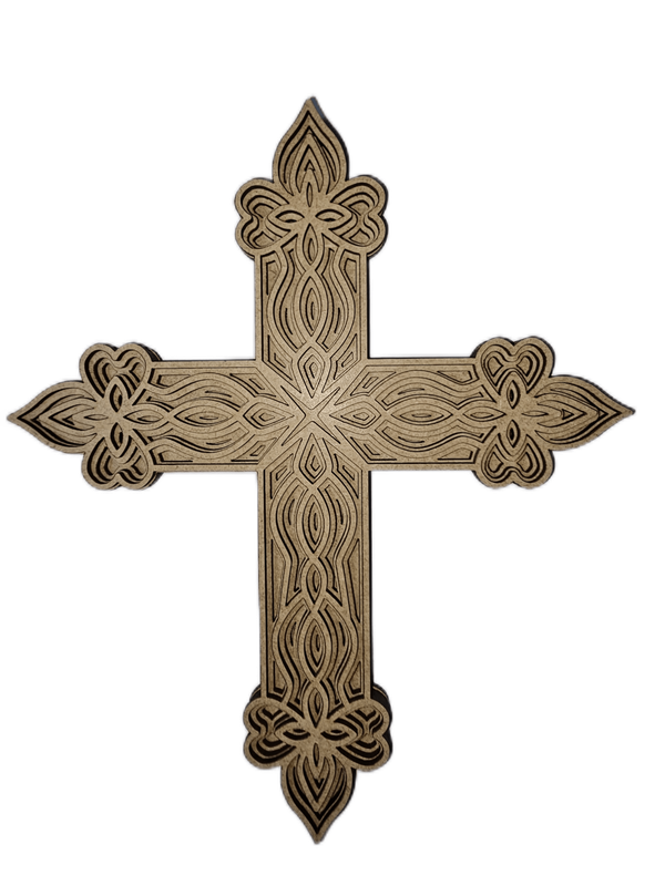 Multi-Layered MDF Cross with Pointed end (4 Layers)