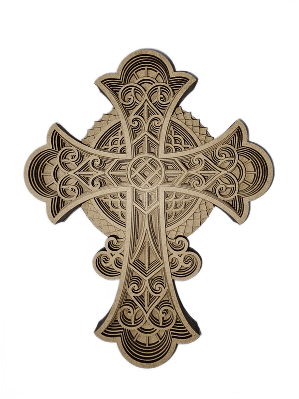 Multi-Layered MDF Cross with Rounded tips (7 Layers)
