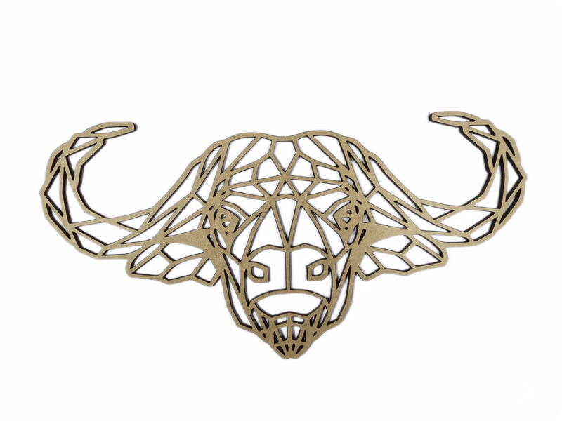 Polygonal African Buffalo Head Wall Art