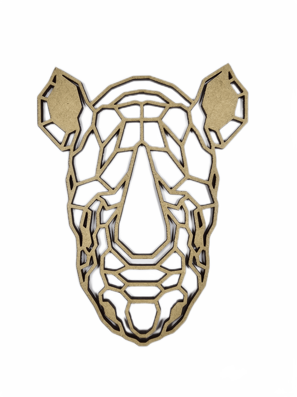 Polygonal Rhino Head Wall Art