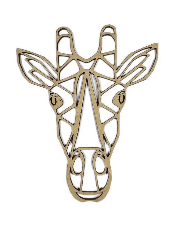 Polygonal African Giraffe Head Wall Art