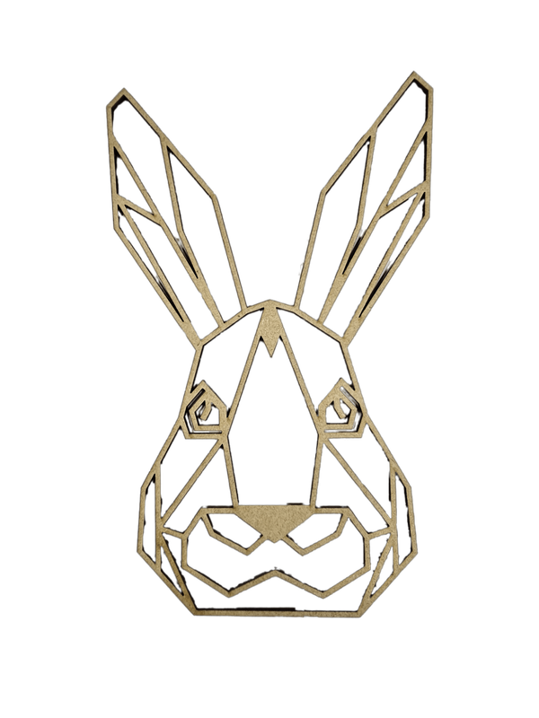 Polygonal Rabbit Head Wall Art