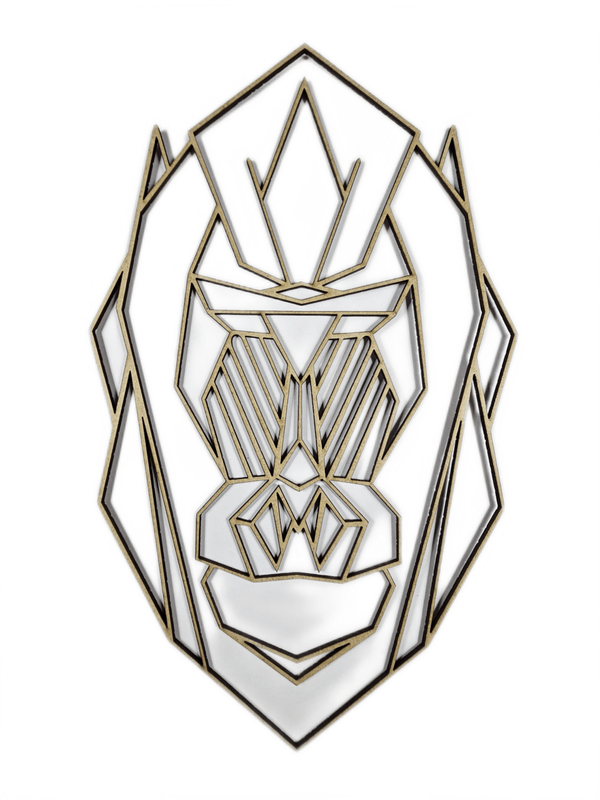 Polygonal Gorilla Face Wall Art