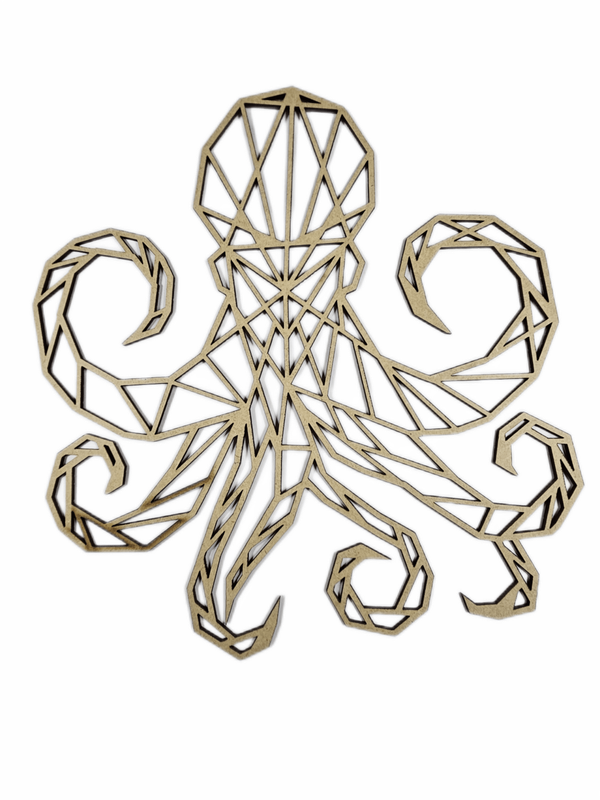 Polygonal Octopus Wall Art