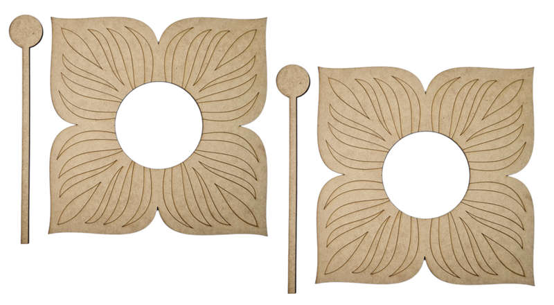 Curtain Tie Back Set of 2 - Square Leaf