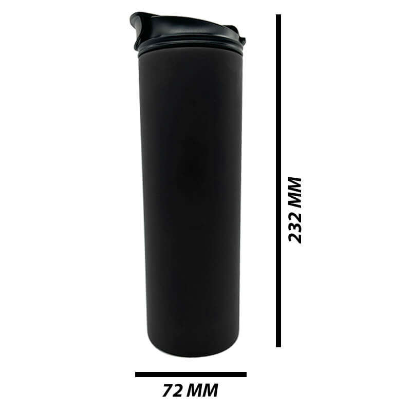 Black Tall Skinny Tumbler 590ml (20oz) Skinny Double Wall Stainless Steel for Corporate Branded o...