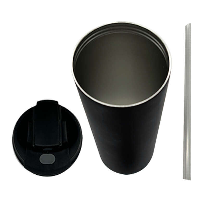 Black Tall Skinny Tumbler 590ml (20oz) Skinny Double Wall Stainless Steel for Corporate Branded o...