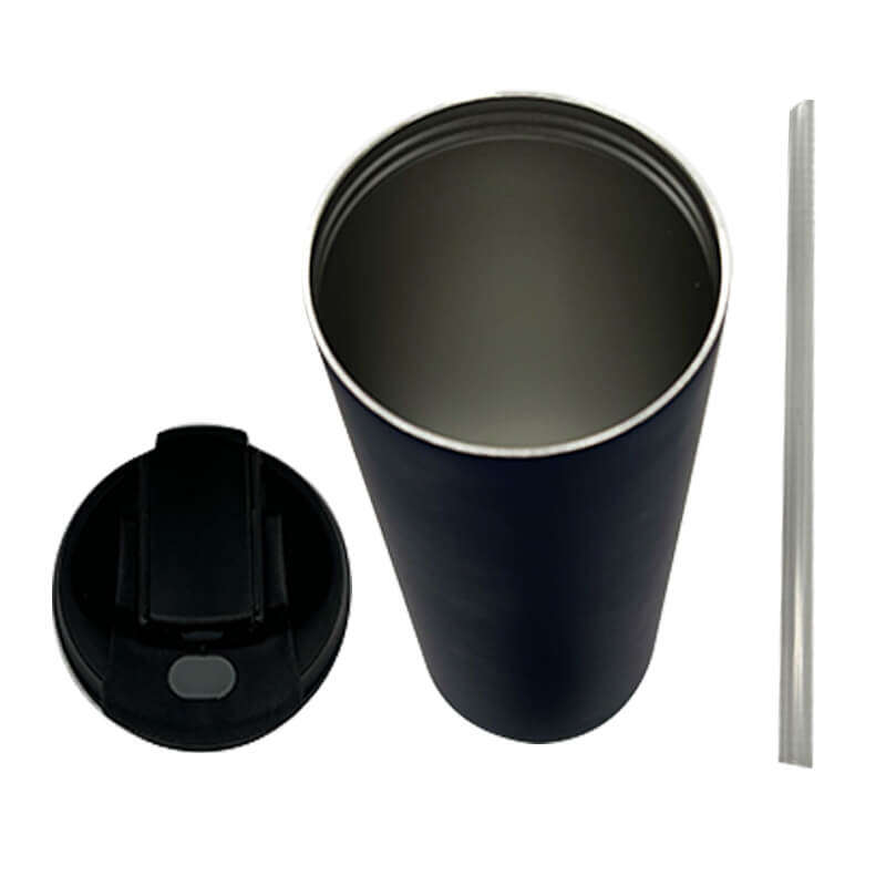 Navy Blue Tall Skinny Tumbler 590ml (20oz) Skinny Double Wall Stainless Steel for Corporate Brand...