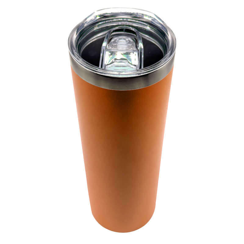 Orange Skinny Tumbler 590ml (20oz) Skinny Double Wall Stainless Steel for Corporate Branded or Pe...