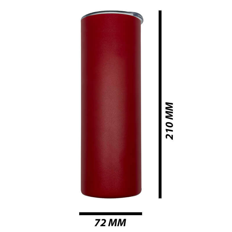 Red Skinny Tumbler 590ml (20oz) Skinny Double Wall Stainless Steel for Corporate Branded or Perso...