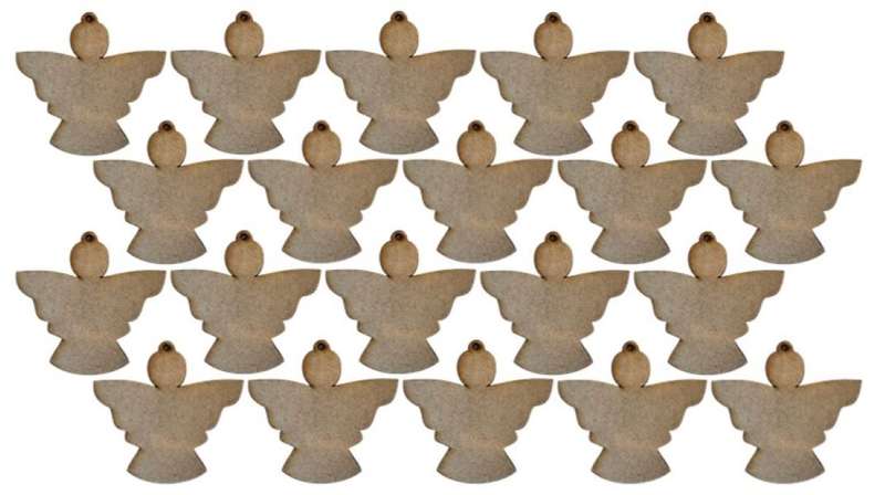 MDF Angel Shaped Keyring Blanks (Pack of 20)