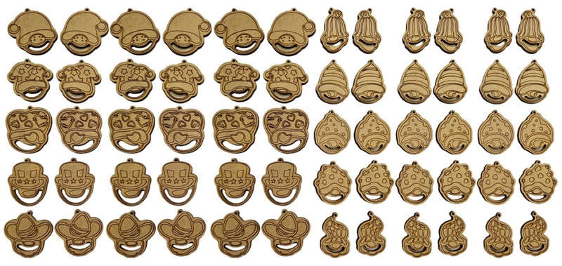 Macrame Craft Blanks  Gnome Earring Blanks Bulk Pack 30 Sets 3mm Blonde MDF