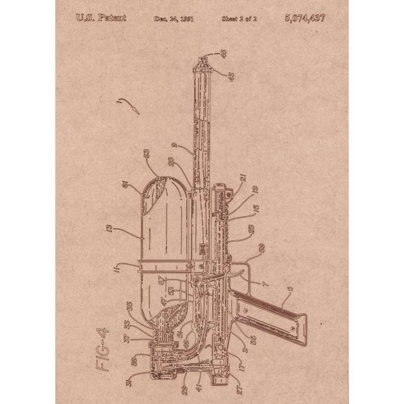 Vintage Patent Sketch Style Super Soaker - Unframed