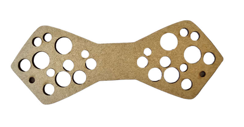 Single Layer Laser Cut MDF Bow-tie blank for DIY Project
