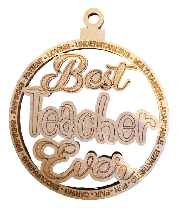 Best Teacher Ever Christmas Ornament