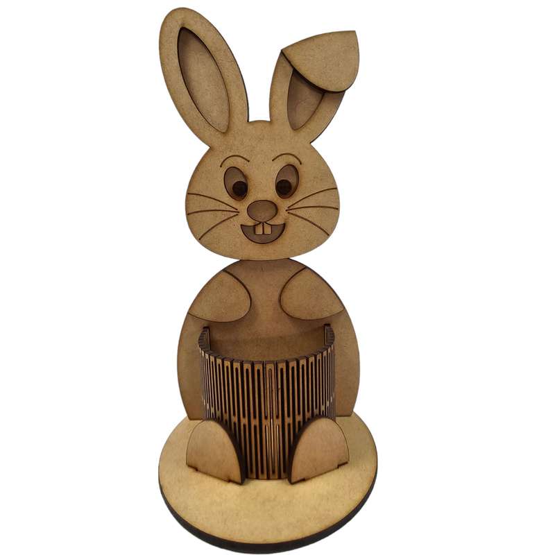Marshmallow Easter Egg Basket with 3D Bunny Accents (Excluding Marshmallows)