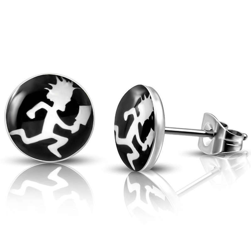 Hatchet Man Circle Stud Earrings (pair)