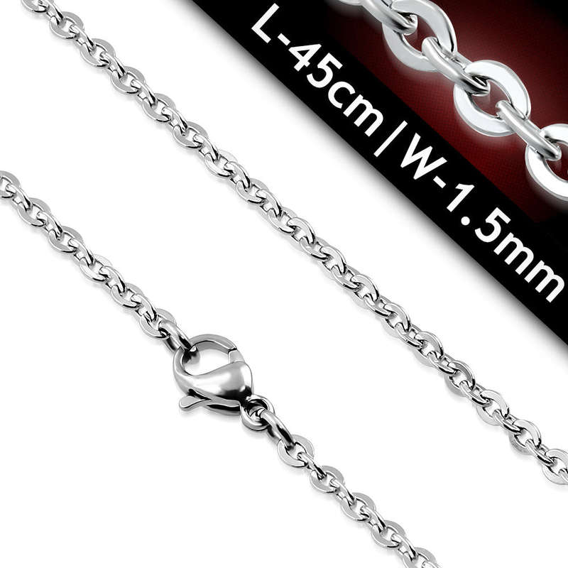 Stainless Steel Flat Oval Link Chain