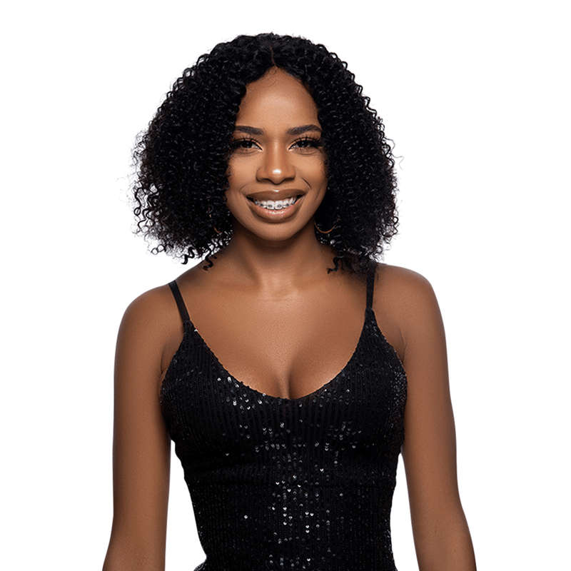 Brazilian Kinky Curl Full Frontal Lace Wig 12 Inches