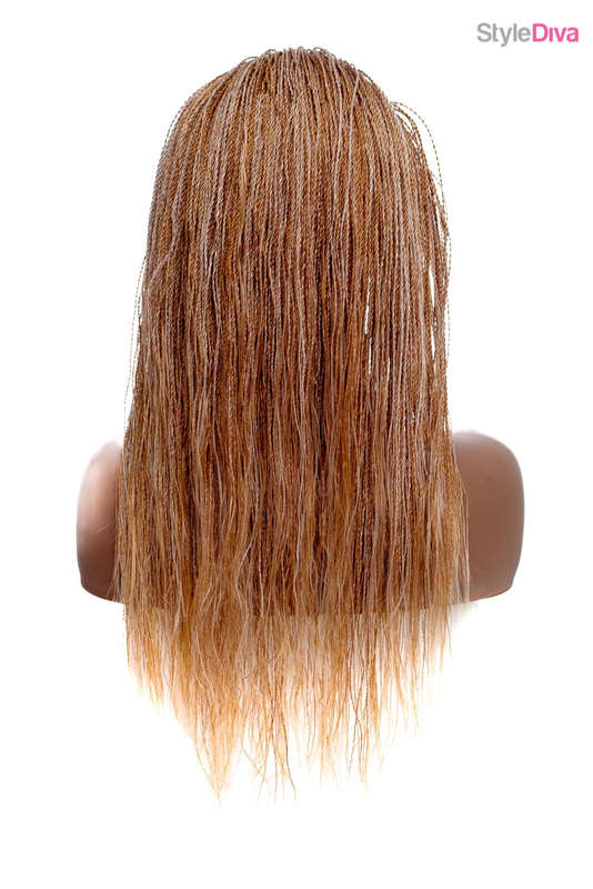 Premium Hand Braided Micro Twist Wigs 18" 30/White
