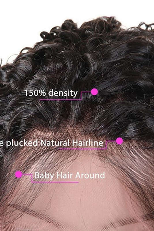 Brazilian Kinky Curl Full Frontal Lace Wig 12 Inches