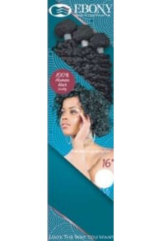 Ebony Human Hair Jerry Curl Weaving
