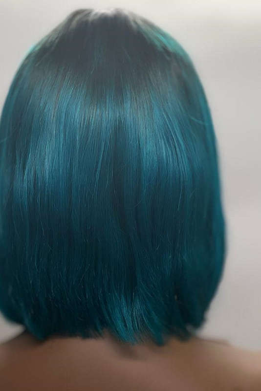 Ombre Brazilian lace Bob Wig T Part ARHL-01278 10 Inches 1B\Green Black
