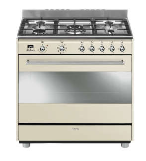 Smeg 90cm Concert Gas-Electric Cooker Vintage Cream SSA91MAP9