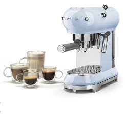 Smeg Retro Espresso Coffee Machine Pastel Blue ECF01PBEU