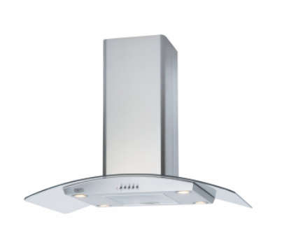 Defy 90cm Island Curved Glass Cookehood DCH323