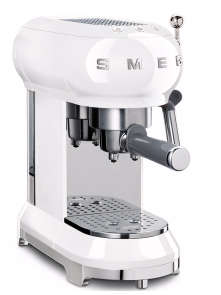 Smeg Retro Espresso Coffee Machine Ice-White ECF01WHEU
